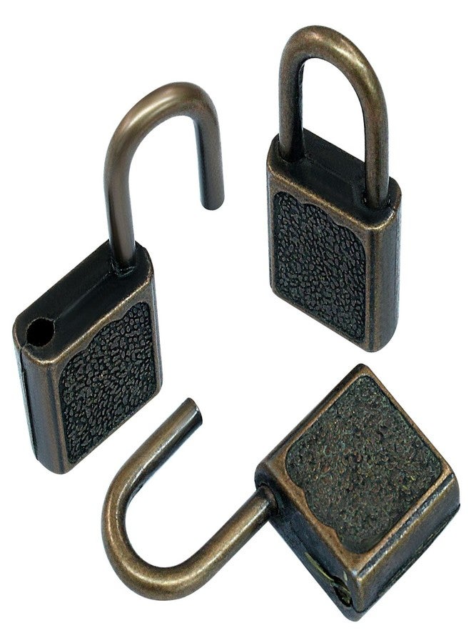 Litoexpe 10 Pcs Mini Cute Diary Padlock Tiny Small Luggage Locks with Keys, Small Metal Padlock Solid Luggage for Jewelry Boxes Decor (Bronze) - Image 5